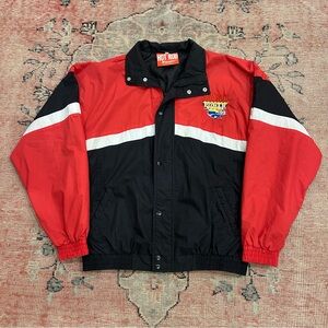 Vintage Hot Rod Power Tour 1999 Jacket XL Red Black Racing Windbreaker Retro